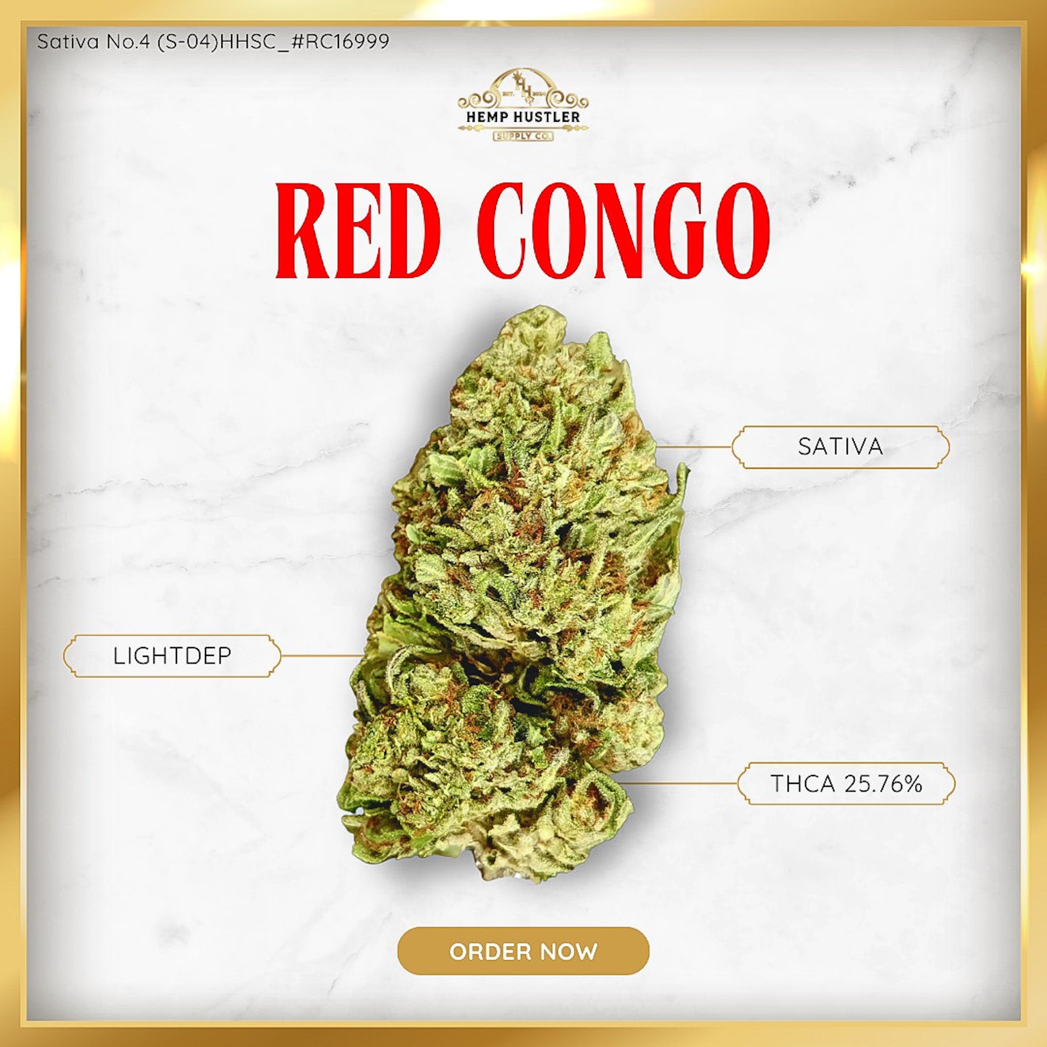 Red Congo - 25.76% THCa Sativa