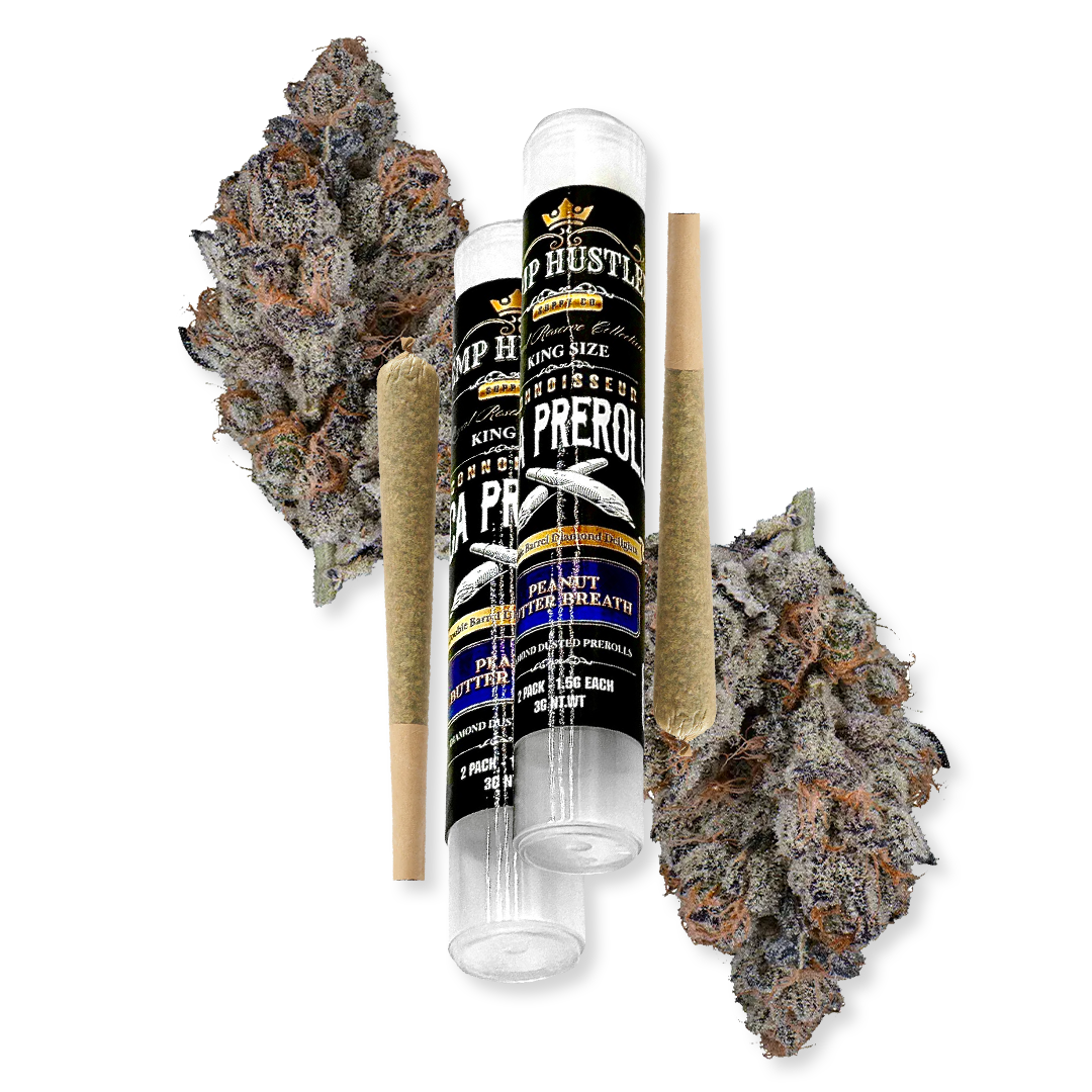 Peanut Butter Breath THCA Prerolls Double Barrel Diamond Delights