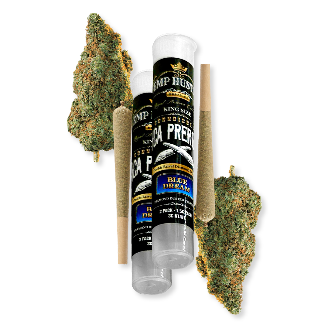 Blue Dream THCA Prerolls Double Barrel Diamond Delights