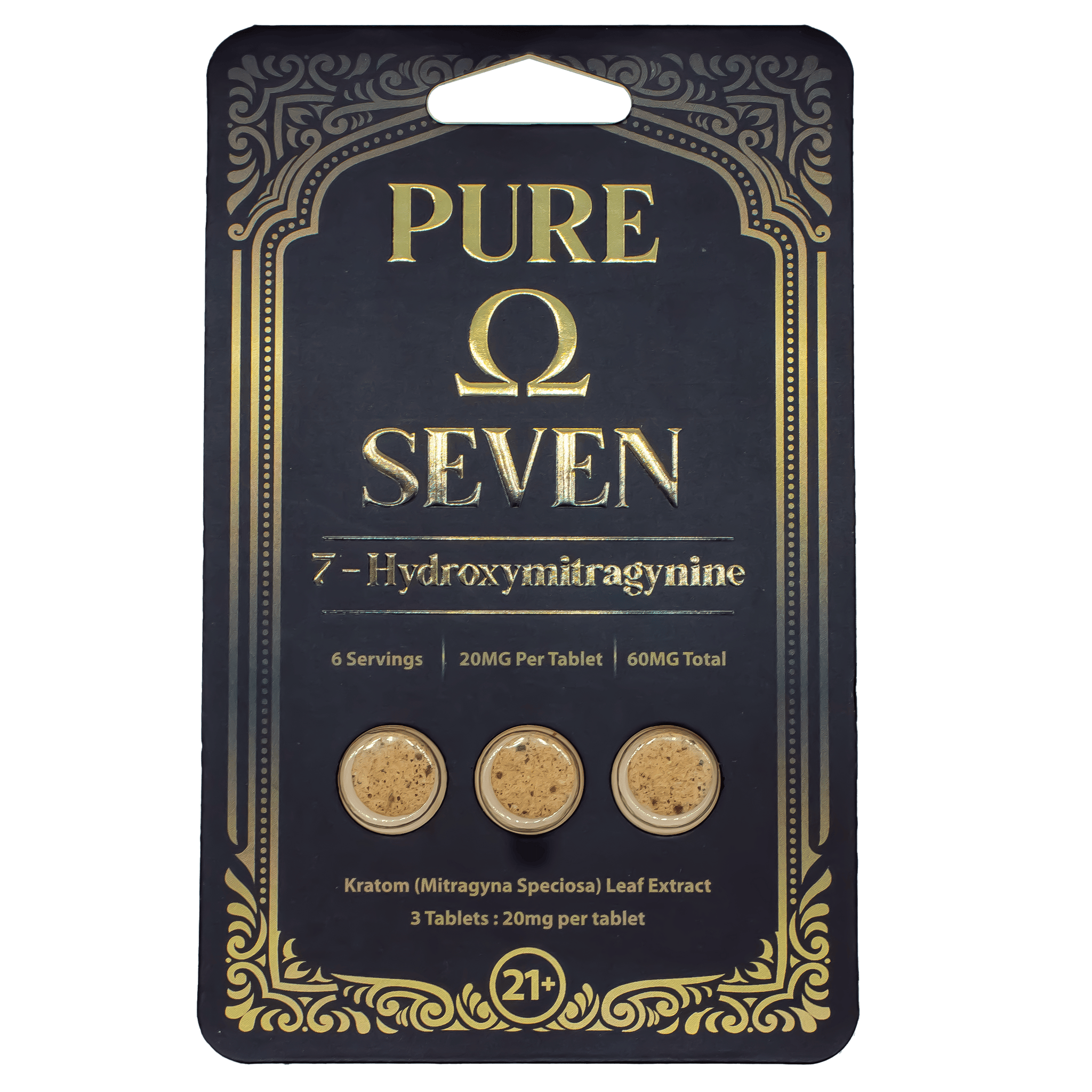 Pure Ω 7 - 7-Hydroxymitragynine (3 COUNT/60MG)